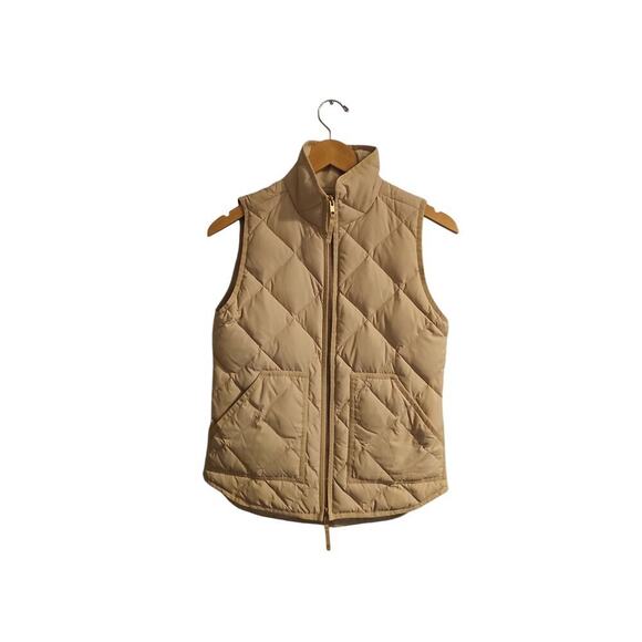 J. CREW SZ XXS cream down quilted vest - Picture 1 of 4